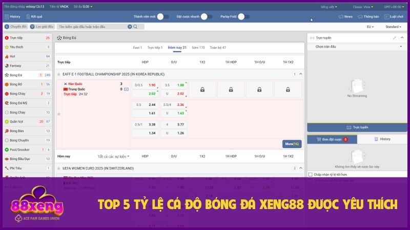 Cá Độ Bóng Đá Xeng88 - Điểm Đến Đem Về Cả Tỷ Tiền Thưởng 2 Tỷ lệ kèo quen thuộc tại cá độ bóng đá Xeng88