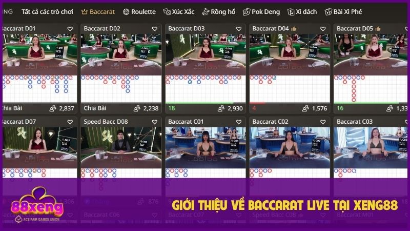 Baccarat Live – Đỉnh Cao Cá Cược Trực Tuyến Tại XENG88 1 Baccarat Live tạo nên không khí chân thực