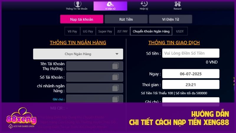 Hướng Dẫn Nạp Tiền Xeng88 – Từng Bước Chi Tiết Dễ Hiểu 2 Hướng dẫn nạp tiền Xeng88 chi tiết từng bước đơn giản