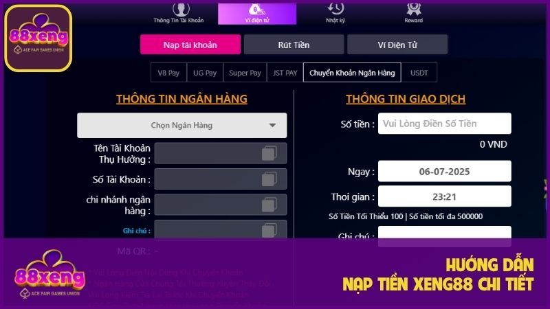 Xeng88 | Game Bài Uy Tín 88 Xeng | Đăng Ký Nhận 88K Liền Tay 7 Hướng dẫn nạp tiền Xeng88 đơn giản, thực hiện dễ dàng trong vài phút