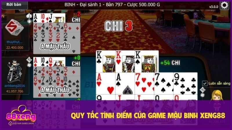 Mậu Binh XENG88 - Game Đẳng Cấp, Ngập Tràn Tiền Thưởng 3 Quy tắc tính điểm được công bố rõ ràng