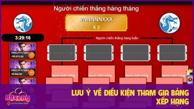 Thưởng Xếp Hạng Nổ Hũ – Cuộc Đua Công Bằng Tại Xeng88 3 Lưu ý về điều kiện tham gia bảng xếp hạng